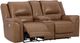 Signature Design by Ashley® Trasimeno Caramel Power Reclining Loveseat with Console-4