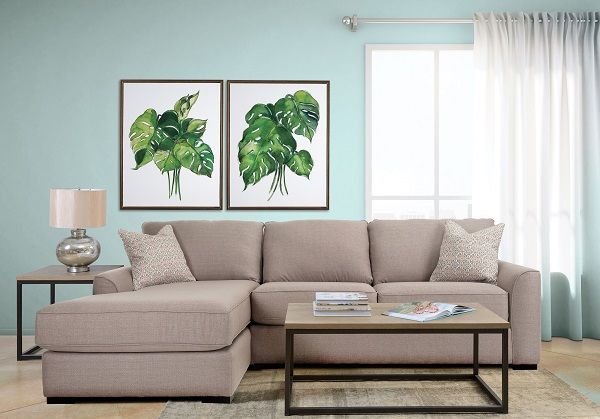 Decor-Rest® Furniture LTD 2786 2-Piece Left-Arm Facing Sectional and Chaise-2