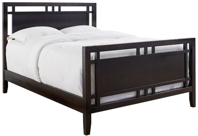 Mavin Customizable Atwood Queen Gridwork Bed with High Footboard-0