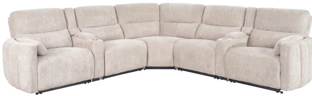 Parker House® Modesto 7-Piece Buttercream Power Reclining Sectional with with Power Headrest-0
