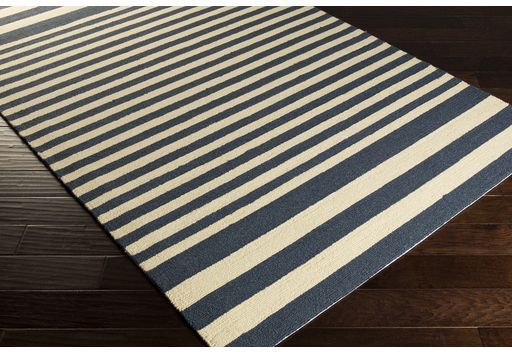 Surya Rain Navy 2'x3' Throw Rug-1