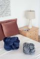 A & B Home Gila 2-Piece Gray/Navy Velvet Knot Pillow Set-4