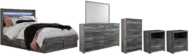 Signature Design by Ashley® Baystorm 6-Piece Gray King Panel Bed Set-0