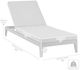 Armen Living Menorca Gray Aluminum/Fabric Outdoor Chaise Lounge-2