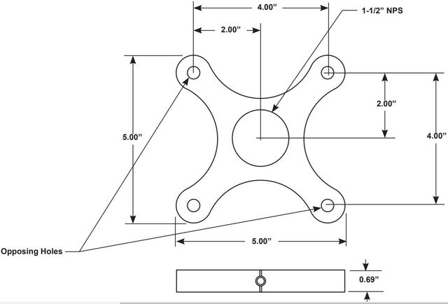 Sanus® Black Concrete Ceiling Adapter for Ceiling Mounts-1