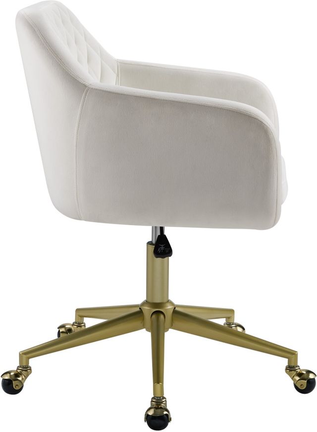 Linon Vance Off-White Quilted Office Chair-4