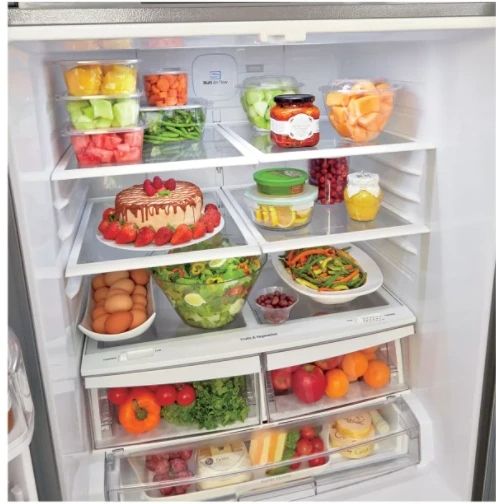 LG 21.8 Cu. Ft Smudge Resistant Black Stainless Steel French Door Refrigerator-2