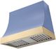 AGA Marquee 36" Carnaby Blue Wall Mounted Range Hood with Polished Brass Trim-0