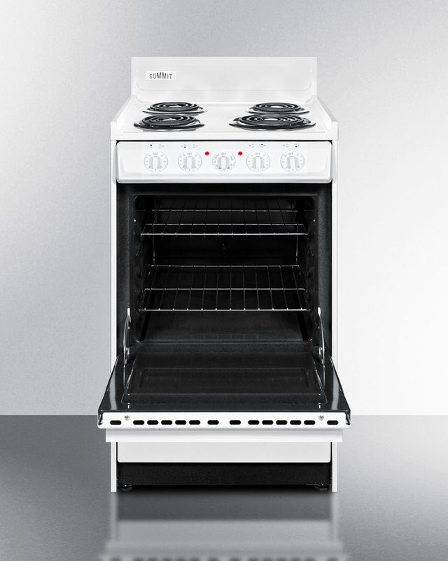 Summit® 20" White Freestanding Electric Range-1