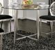Furniture of America® Abner Glass Top Counter Height Dining Table Base with Black -0