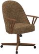 Chromcraft Customizable Bailey Caster Swivel Dining Chair-2