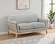 Coaster® Vaughn Gray Upholstered Flared Arm Loveseat-1