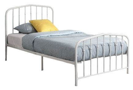 Milton Greens Stars White Twin Metal Platform Bed-0