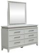 Liberty Furniture Reflections Pearl White/Rhinestone Dresser and Mirror-0