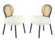 A & B Home 2-Piece Black/White Dining Chairs-0