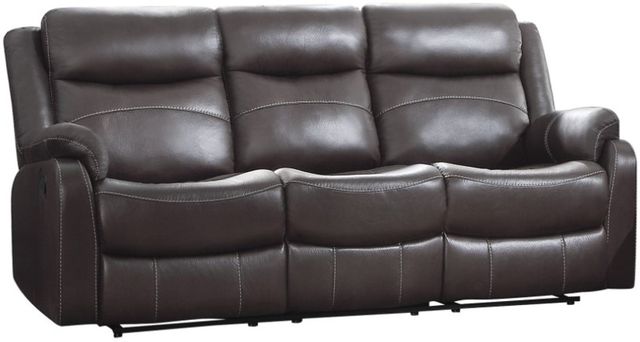 Homelegance® Yerba Dark Brown Double Manual Reclining Sofa-0