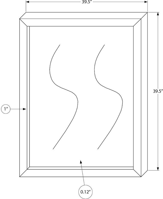 Monarch Specialties Inc. Graphite Grey Wall Mirror-1