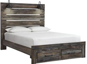 Signature Design by Ashley® Drystan Brown Queen 2-Drawer Storage Panel Bed