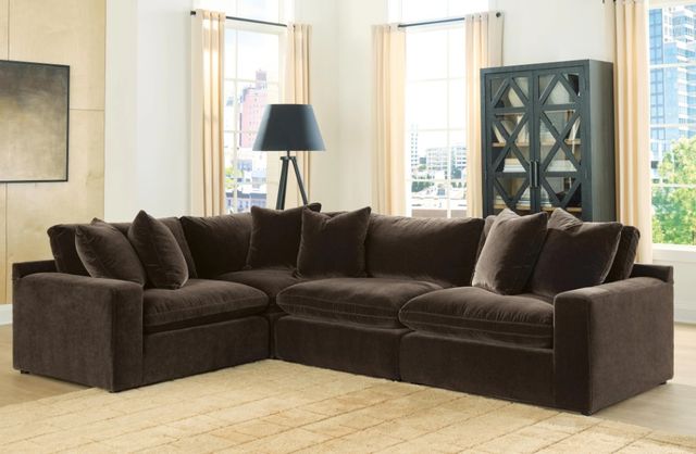 Benchcraft® Maxton Heights 4-Piece Bittersweet L-Shape Sectional-1