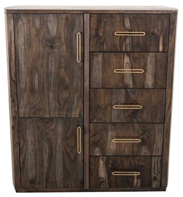 International Furniture Direct Balam Black Gentleman's Chest-4