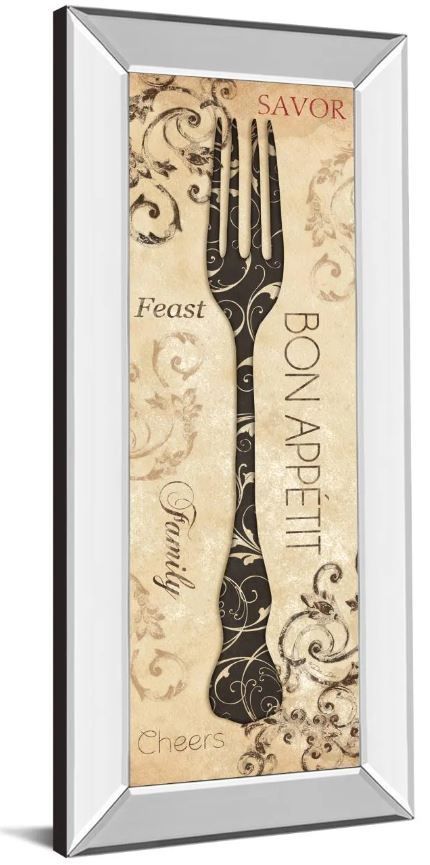 Classy Art Bon Appetite by Dee Dee Mirror Framed Wall Art-1