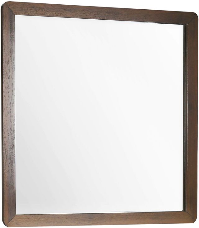 Monarch Specialties Inc. Grey/Walnut Wall Mirror-0