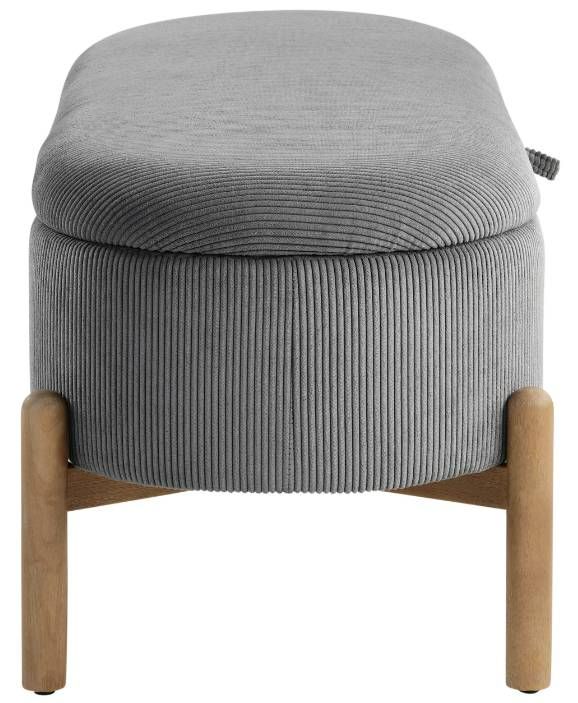 Homelegance® Mavis Gray Lift-Top Storage Bench-3
