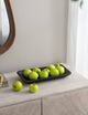 A & B Home Black Rectangle Genuine Teak Wood Tray-5