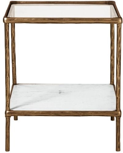 Signature Design by Ashley® Ryandale Glass Top Accent Table with Antique Brass Base-1