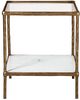 Signature Design by Ashley® Ryandale Glass Top Accent Table with Antique Brass Base-1