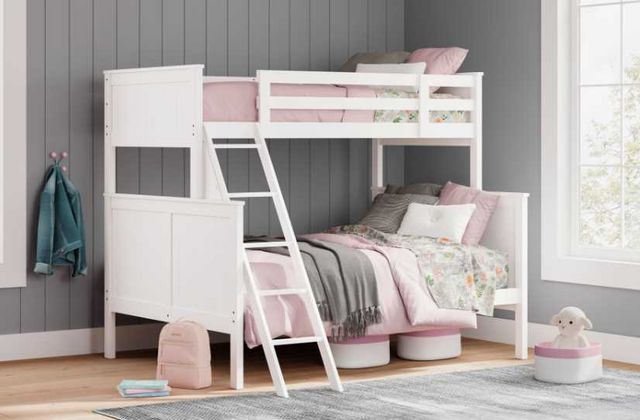 Signature Design by Ashley® Nextonfort White Twin Over Full Bunk Bed-4