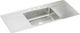 Elkay Lustertone® Classic Lustrous Satin 54" x 22" x 7-5/8" 3-Hole Single Bowl Drop-In Sink with Drainboard-0