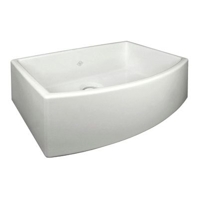 Rohl® Shaws Original 30" Apron Front Kitchen Sink-White-1