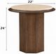 ACME Furniture Kasha Beige Travertine Top End Table with Walnut Base-2