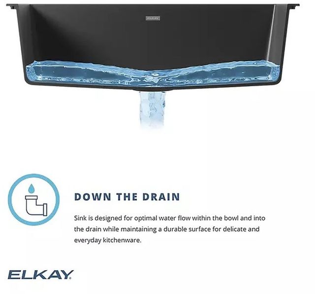 Elkay Quartz Classic® Black 25" x 22'' Single Bowl Drop-In Sink-3