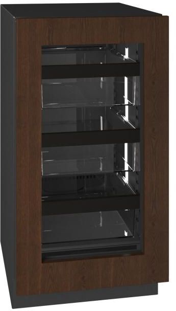 U-Line® Seamless Collection 18" 3.5 Cu. Ft. Panel Ready Refrigerator with Glass Door-1