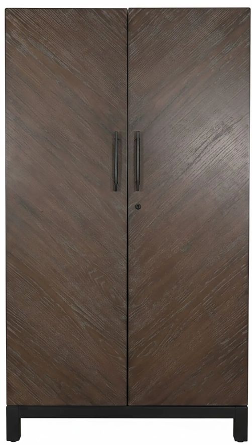 Sunny Designs™ Malibu Weathered Rum Tall Bar Cabinet-3