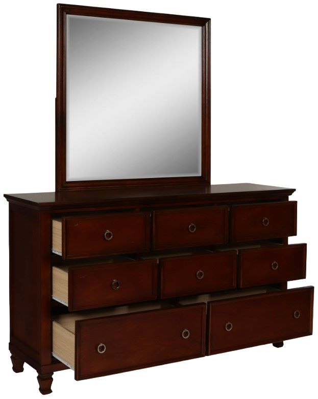 New Classic® Home Furnishings Tamarack Brown Cherry Dresser and Mirror-3