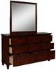 New Classic® Home Furnishings Tamarack Brown Cherry Dresser and Mirror Set-3