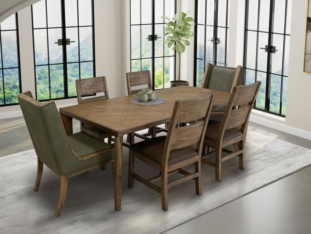 International Furniture Direct Natural Teca Brown Side Chair-1