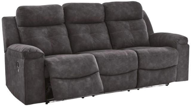Benchcraft® Brysonview Charcoal Manual Reclining Sofa-1