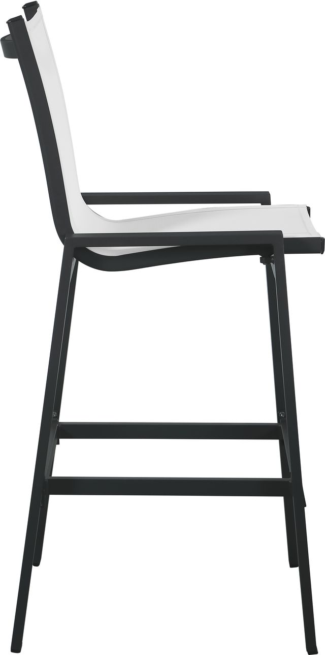 Meridian Furniture Nizuc 2-Piece White Outdoor Patio Mesh Barstool-2