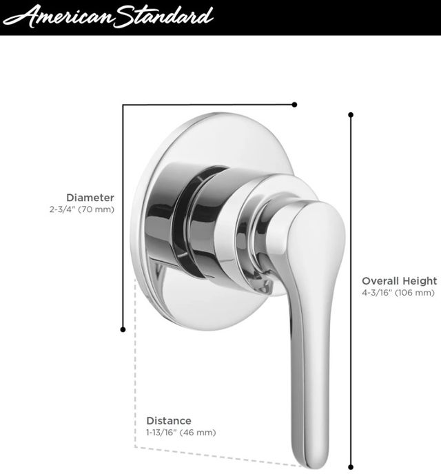 American Standard Studio® S Brushed Cool Sunrise Single-Handle Diverter Valve Trim Kit-3