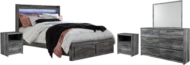 Signature Design by Ashley® Baystorm 5-Piece Gray Queen Panel Bed Set-0