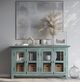 Jofran Inc. Rustic Shores Surfside Blue 4-Door Low Accent Cabinet-1