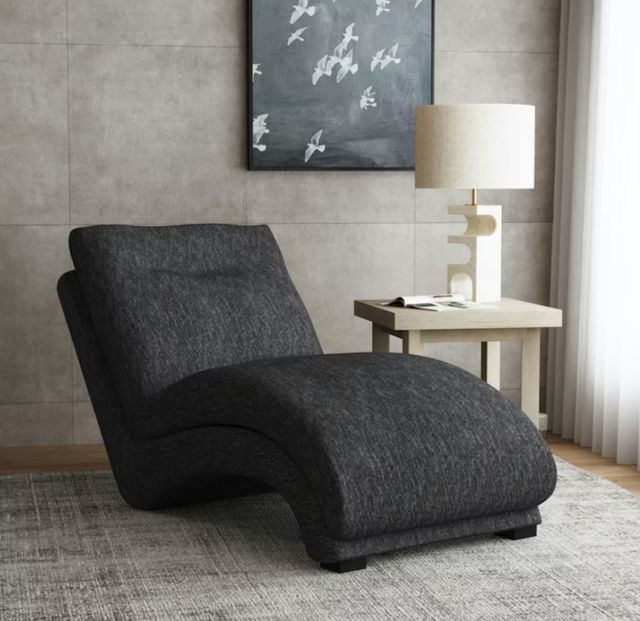 Elements International Dominick II Masis Black Chaise-1