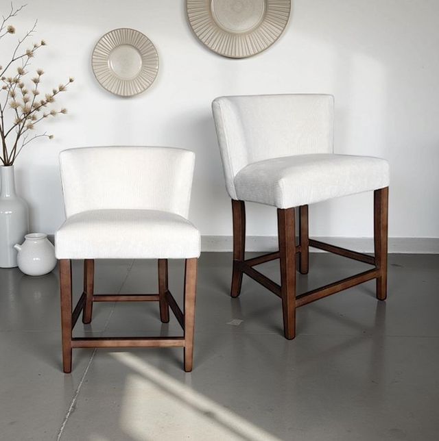 Nest Home Collections Weston Channel Ivory/Gray Wash Counter Stool-1