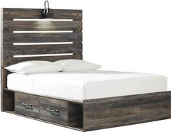 Signature Design by Ashley® Drystan Brown Rustic Full 4-Drawer Storage Panel Bed