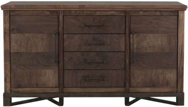 International Furniture Direct Walnut Reddish Brown Console-3