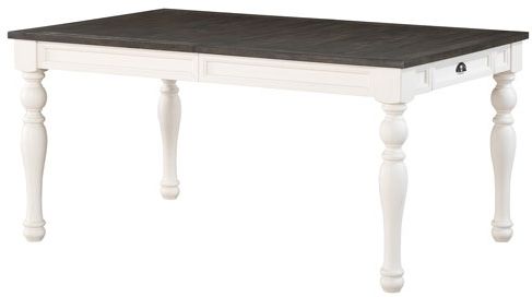 Steve Silver Co. Joanna 6-Piece Ivory/Charcoal Dining Table Set-1